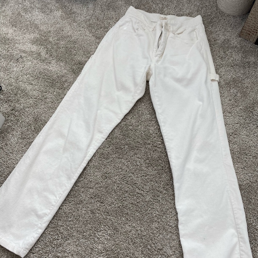 White corduroy J Galt/ Brandy Melville jeans